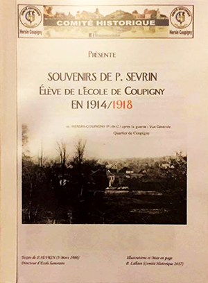 Souvenirs de P. Sevrin. Elève de l'école de Coupigny en 1914/1918.