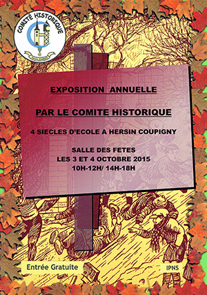 L'affiche de notre exposition annuelle des 3 et 4 octobre 2015