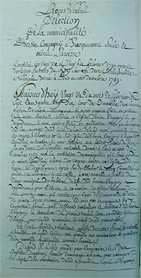 Procès-Verbal de l'élection de la municipalité d'Hersin-Coupigny des 21 et 28 février 1790