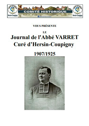 Journal de l'Abbé Varret - Curé d'Hersin-Coupigny - 1907/1925